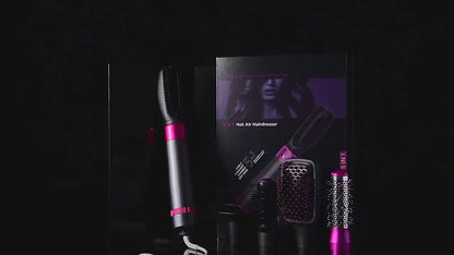 5-in-1 Hot Air Brush – Ceramic Airwrap Styler with Interchangeable Attachments - Infinitygallery.store
