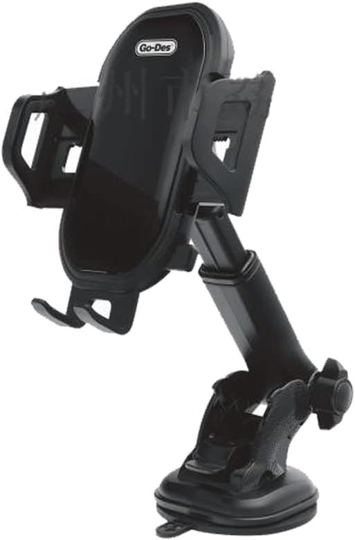 360° Rotatable Rearview Mirror Car Phone Holder – Retractable Clamp Mount - Infinitygallery.store