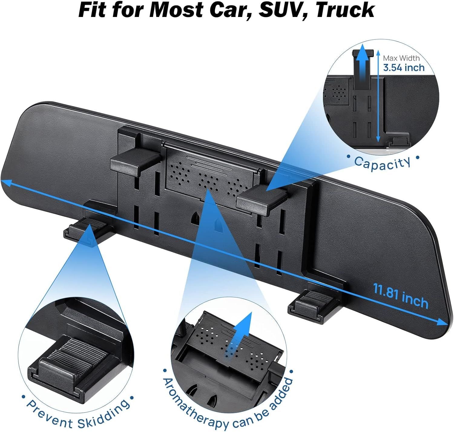 Wide Angle Rearview Mirror – Anti-Glare Universal Clip-On Car Mirror - Infinitygallery.store
