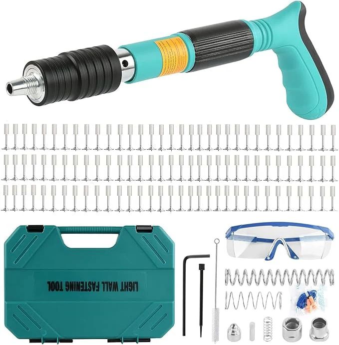 Portable Nail Gun with Adjustable Power & Double Silencer – Heavy-Duty & Compact - Infinitygallery.store