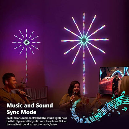 Smart Firework LED Lights – 16 Million Colors, Music Sync & App Control for Festive Ambience - Infinitygallery.store