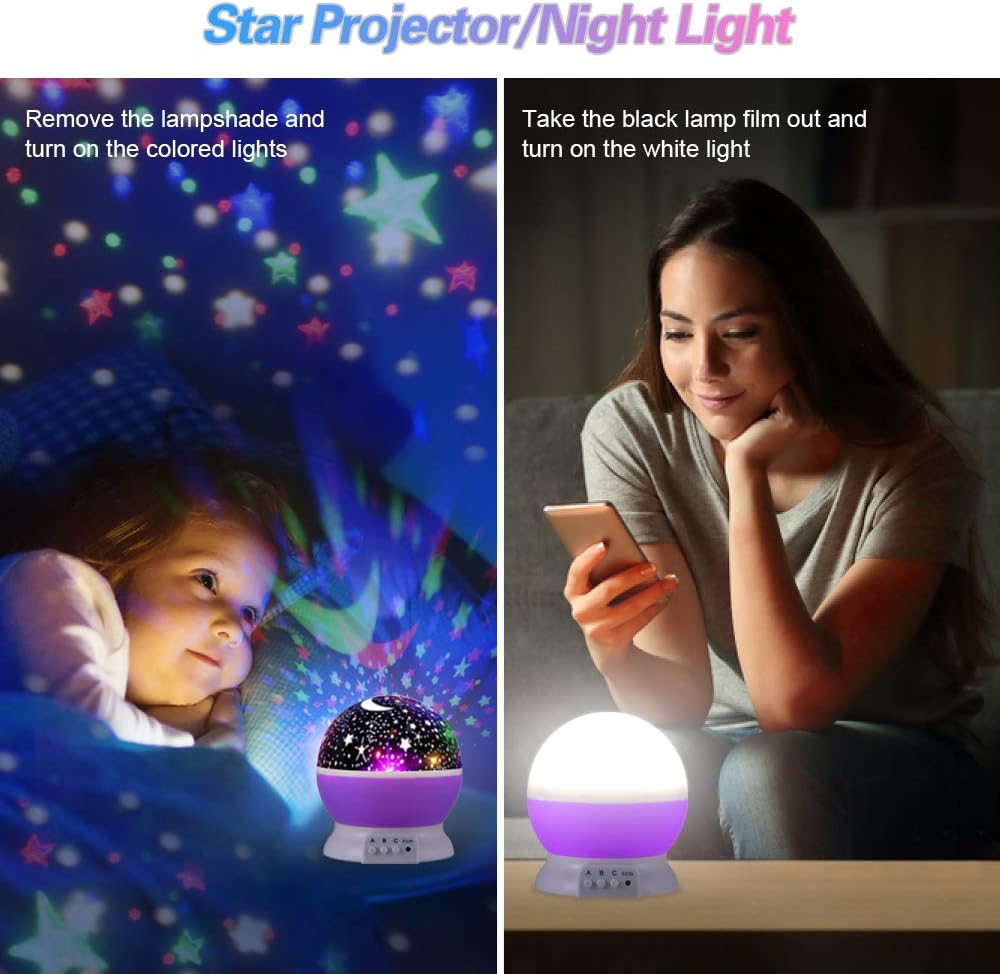 Star Light LED Projector – 360° Galaxy Night Light for Kids & Bedroom Decor - Infinitygallery.store