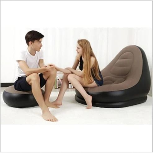 Inflatable Single Sofa – Modern Folding Air Chair for Living Room or Travel - Infinitygallery.store