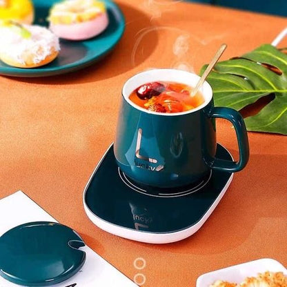 Smart Electric Coffee Mug Warmer – Portable & Temperature-Controlled Heating Plate - Infinitygallery.store
