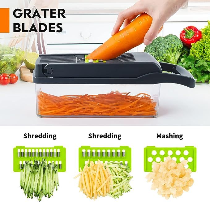 8-in-1 Vegetable Chopper & Slicer – Multifunctional Cutter with Stainless Steel Blades - Infinitygallery.store