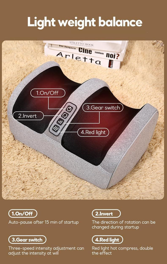 Electric Foot Massager – Deep Kneading & Vibration for Stress Relief & Circulation - Infinitygallery.store