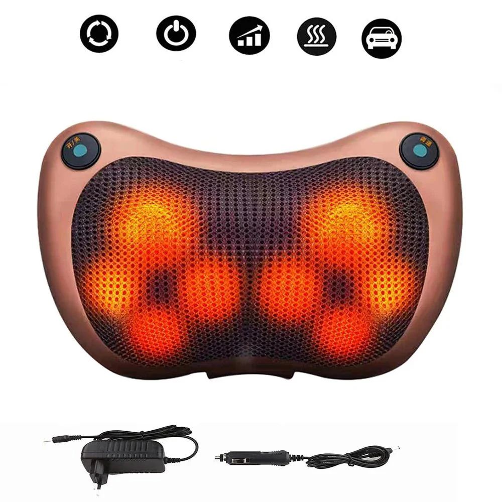 Electric Neck & Body Massage Pillow with Heat – Deep Tissue Kneading Relief - Infinitygallery.store