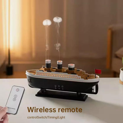 Titanic Steam Ship Humidifier & Essential Oil Diffuser – Aromatherapy Cool Mist with LED Lights - Infinitygallery.store