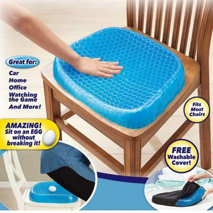 Gel Seat Cushion – 900g Silicone Ice Pad for Car, Office, Home & Wheelchair | Cooling, Orthopedic, Non-Slip Support Pad - Infinitygallery.store