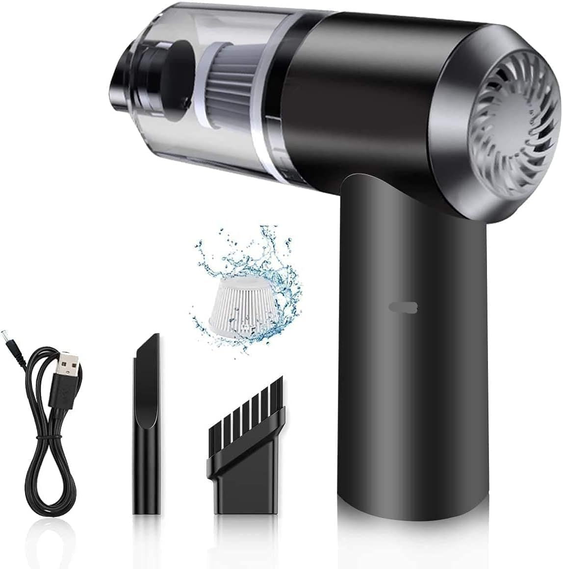 2-in-1 Wireless Mini Vacuum Cleaner – Suction & Blower with LED Light (6000Pa) - Infinitygallery.store