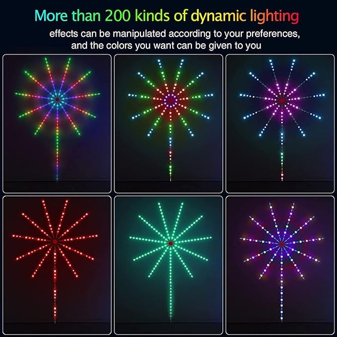 Smart Firework LED Lights – 16 Million Colors, Music Sync & App Control for Festive Ambience - Infinitygallery.store