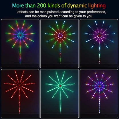Smart Firework LED Lights – 16 Million Colors, Music Sync & App Control for Festive Ambience - Infinitygallery.store