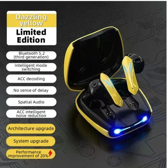 Wireless Gaming Earbuds with Bluetooth 5.0 & LED Charging Case – Deep Bass & Touch Controls - Infinitygallery.store