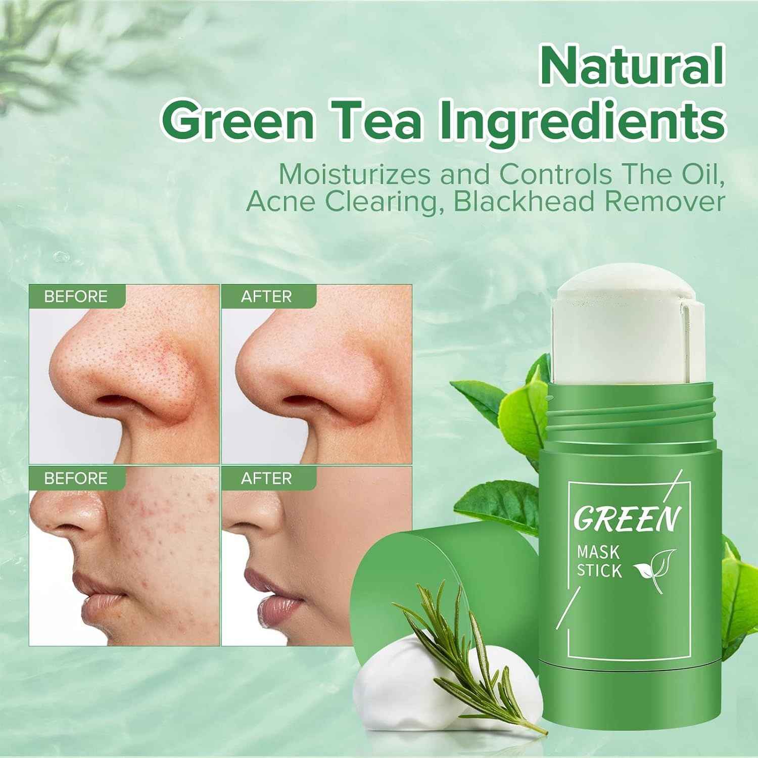 Green Tea Face Mask Stick – Deep Pore Cleansing & Oil Control