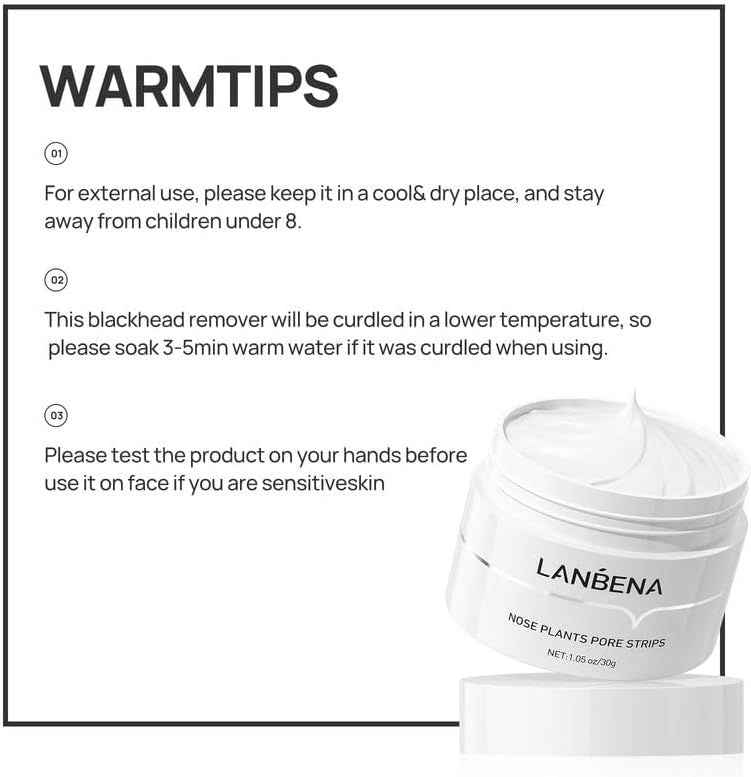 LANBENA Blackhead Remover Cream – Deep Cleansing Pore Purifying Mask