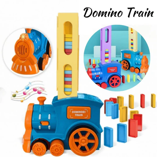 Domino Train – Automatic Domino Laying Toy for Kids with Construction Props - Infinitygallery.store