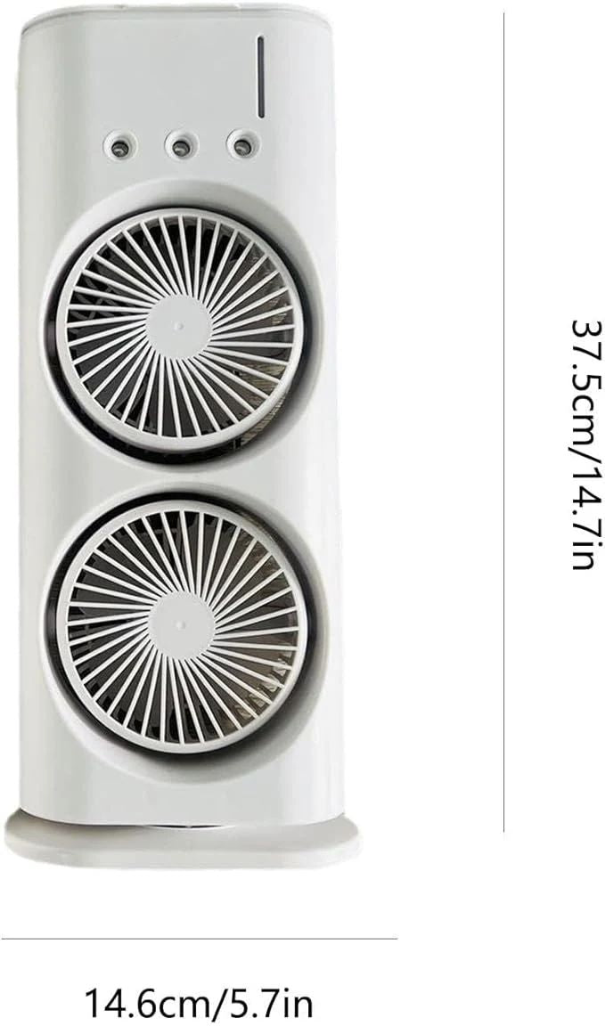 Double Ended Spray Fan – LED Mist Cooling with USB Rechargeable Design - Infinitygallery.store