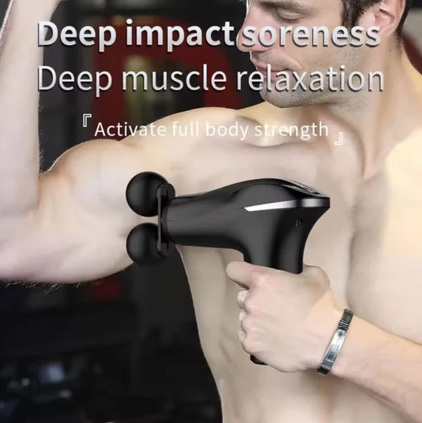 Electric Double Muscle Massager Gun – Rechargeable Full-Body Deep Tissue Relief - Infinitygallery.store