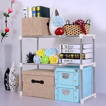 Stainless Steel Kitchen Storage Rack – Multi-Layer Organizer with Hooks & Easy Assembly - Infinitygallery.store