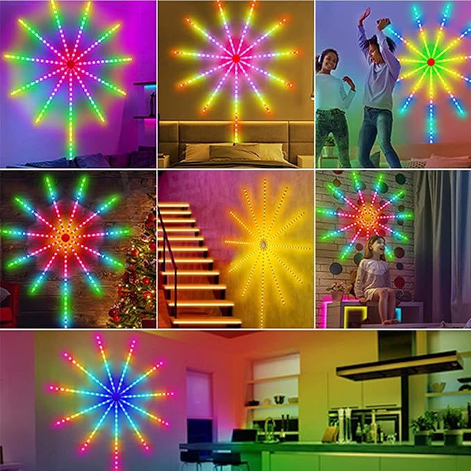 Smart Firework LED Lights – 16 Million Colors, Music Sync & App Control for Festive Ambience - Infinitygallery.store