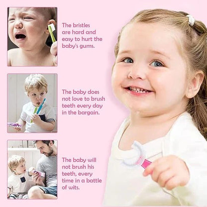 Kids U-Shaped Toothbrush – 360° Gentle Cleaning for Ages 2–12 - Infinitygallery.store