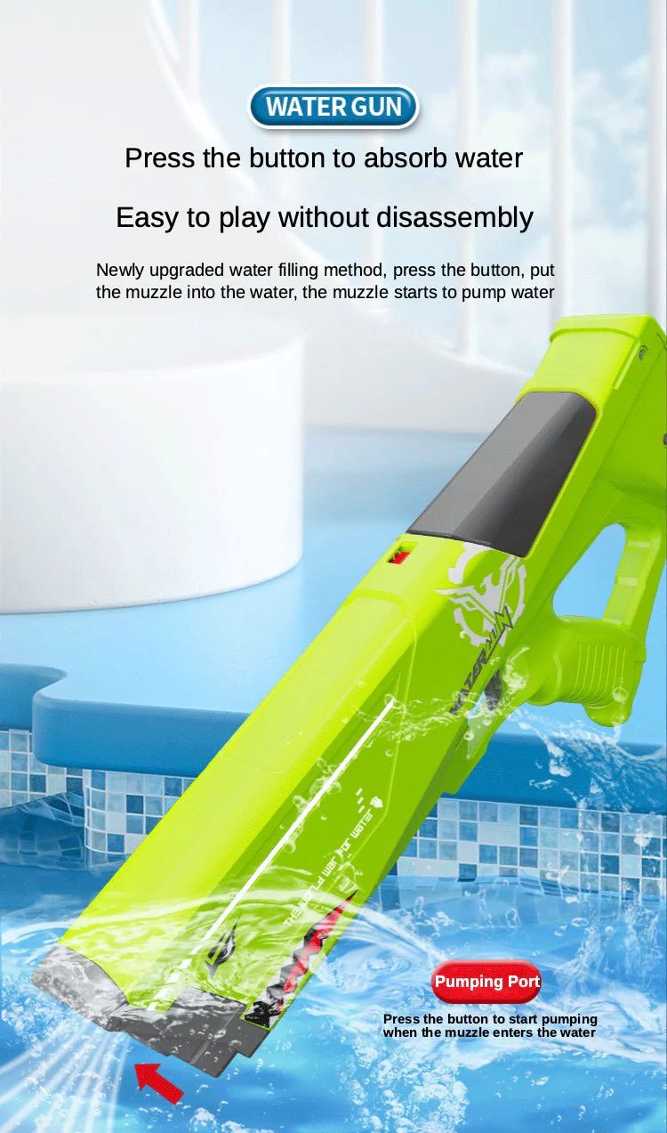 Electric Water Gun for Kids & Adults – High-Speed, Long-Range Blaster | Infinity Gallery - Infinitygallery.store