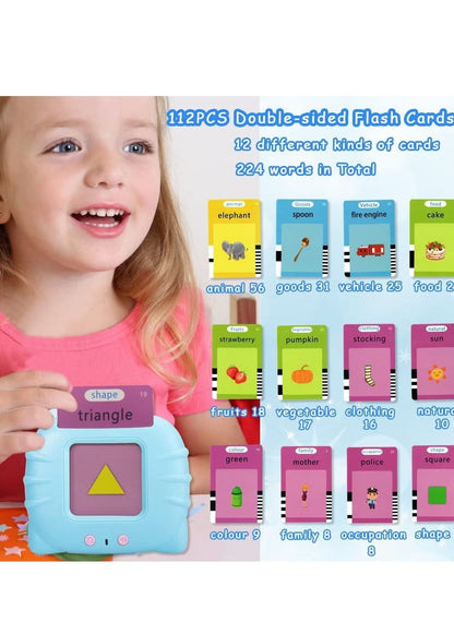 Talking Flash Cards for Toddlers – 112 Cards, 224 Words | Educational Learning Toy Ages 1-5 - Infinitygallery.store