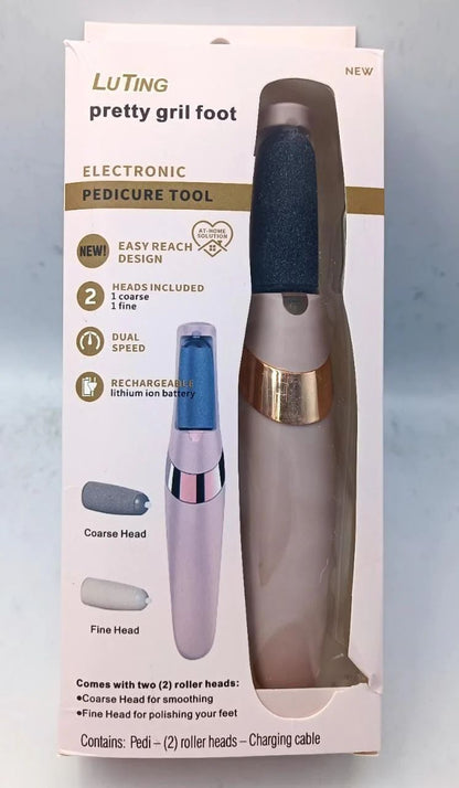 Rechargeable Electric Pedicure Foot File – Callus Remover with Dual Speed & Rollers - Infinitygallery.store