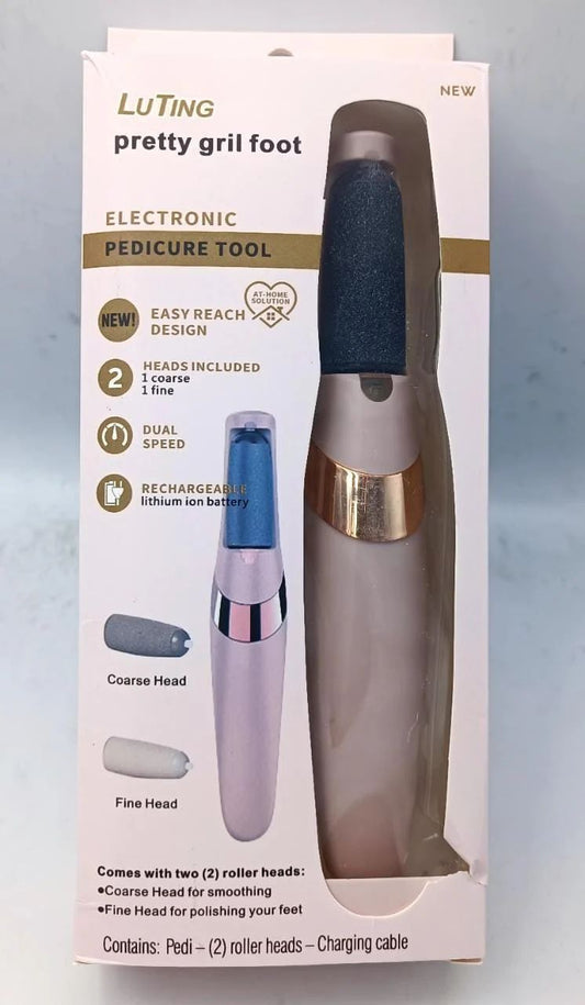 Rechargeable Electric Pedicure Foot File – Callus Remover with Dual Speed & Rollers - Infinitygallery.store