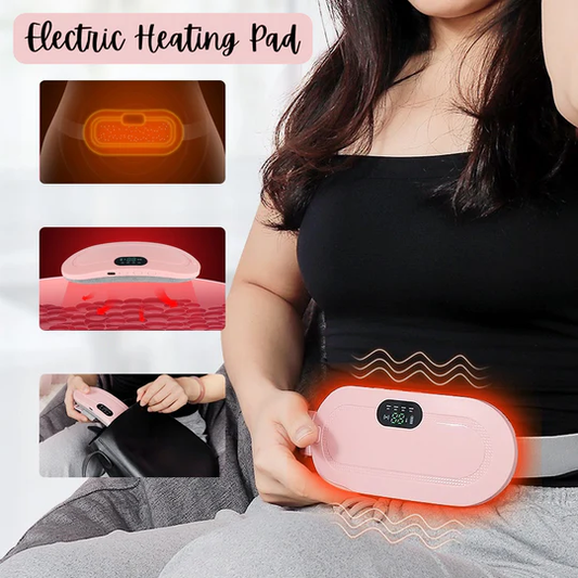 Electric Heating Pad with Massage – Portable Cordless Cramp & Pain Relief - Infinitygallery.store