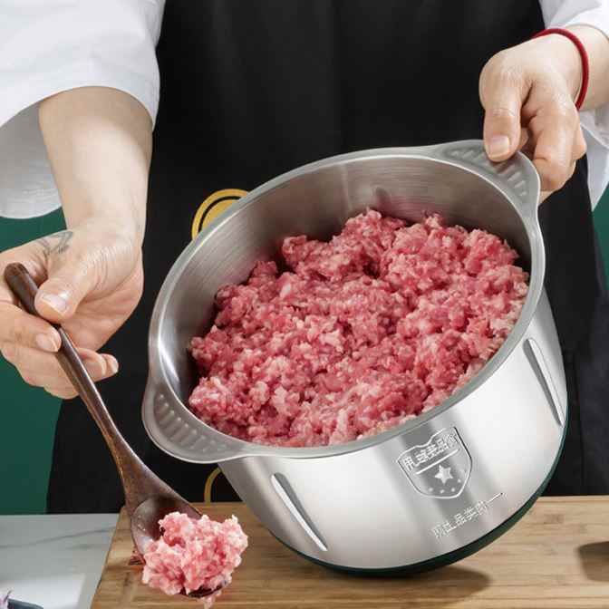 Stainless Steel Electric Food Chopper – 5-Speed Meat Grinder for Home Use - Infinitygallery.store