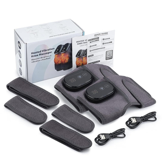 Electric Knee Massager with Heat & Vibration – Cordless Heating Wrap for Knee, Shoulder & Elbow Relief - Infinitygallery.store