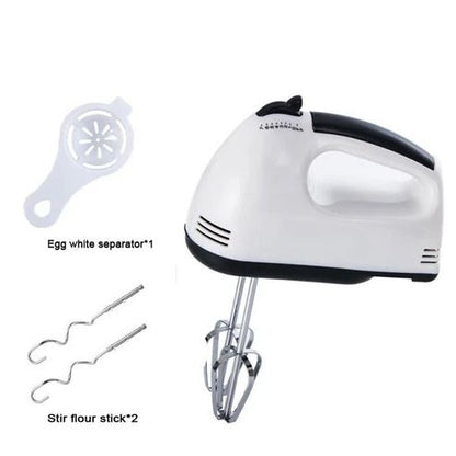 Super Hand Mixer with Stainless Steel Attachments – 7 Speeds + Turbo Function - Infinitygallery.store
