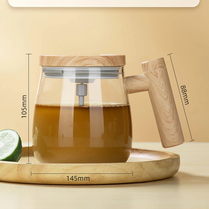 Electric Mixing Glass Mug – Self-Stirring 7000 RPM Coffee & Protein Blender Cup - Infinitygallery.store