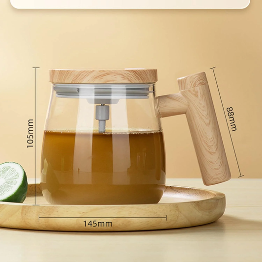 Electric Mixing Glass Mug – Self-Stirring 7000 RPM Coffee & Protein Blender Cup - Infinitygallery.store
