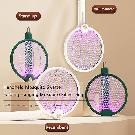 Electric Mosquito Zapper – 3000V Rechargeable Fly Swatter with Dual Mode & Safety Mesh - Infinitygallery.store