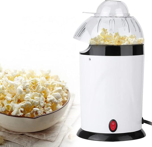 Electric Popcorn Maker Machine – Fast, Oil-Free, Compact Snack Popper with Transparent Lid - Infinitygallery.store