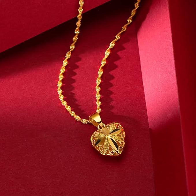 Elegant 18K Gold Heart Necklace for Women – Minimalist & Timeless Gift - Infinitygallery.store