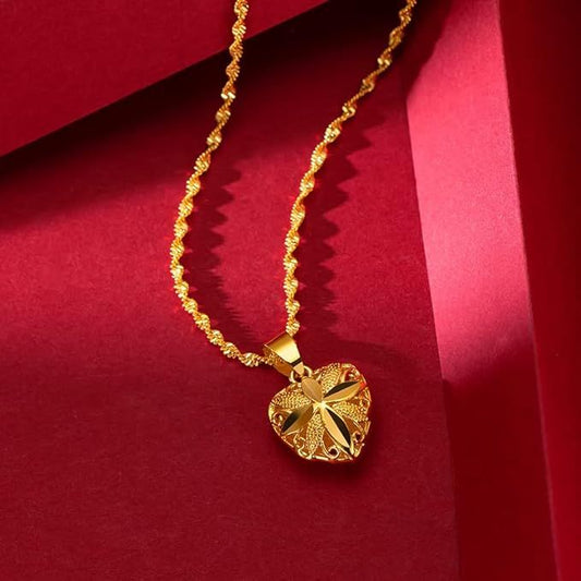 Elegant 18K Gold Heart Necklace for Women – Minimalist & Timeless Gift - Infinitygallery.store