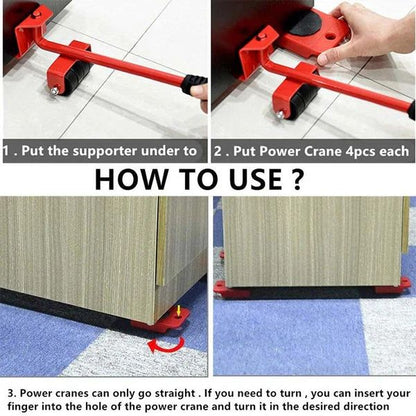 Heavy Duty Furniture Mover Tool Set – Lifter & 360° Sliders for Easy Rearrangement - Infinitygallery.store