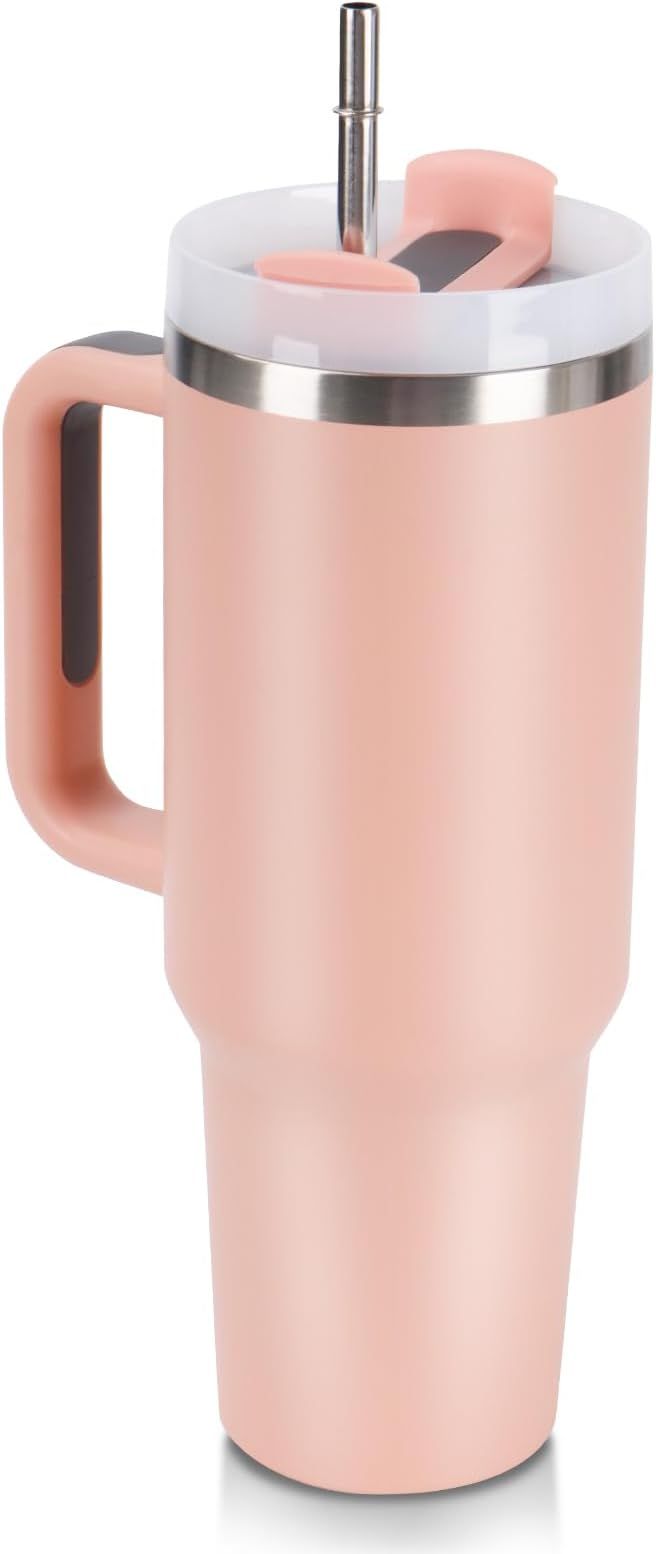 40oz Insulated Tumbler with Handle – Leakproof Stainless Steel Travel Mug - Infinitygallery.store