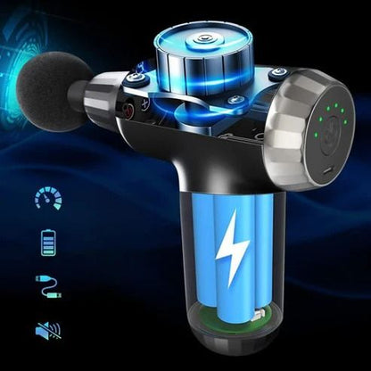 FH-820 Muscle Massage Gun – 6-Speed Deep Tissue Massager with 4 Heads - Infinitygallery.store