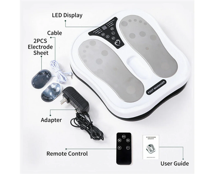 Smart Electric Foot Massager with Heat, EMS Pads & Remote – 15 Modes for Pain Relief & Muscle Recovery - Infinitygallery.store