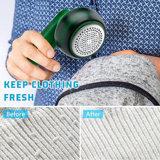 Rechargeable Electric Lint Remover – USB Fabric Shaver with Double Protection & Light Ring - Infinitygallery.store
