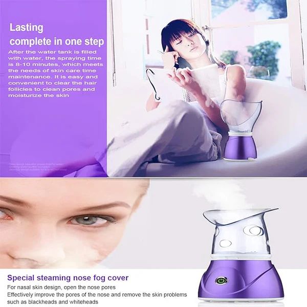 Facial Care Streamer – Nano Ionic Facial Steamer & SPA Mist Hydrator for Deep Cleansing and Skin Rejuvenation - Infinitygallery.store