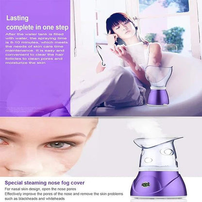 Facial Care Streamer – Nano Ionic Facial Steamer & SPA Mist Hydrator for Deep Cleansing and Skin Rejuvenation - Infinitygallery.store