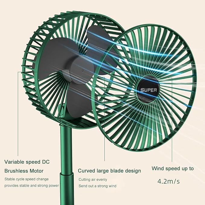 Rechargeable Folding Fan – Portable, Powerful & Ultra-Quiet Cooling - Infinitygallery.store