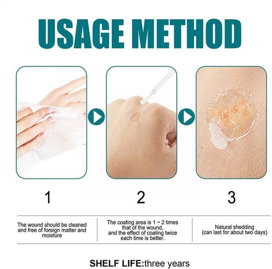 Waterproof Skin Liquid Bandage Gel – Quick-Dry Wound Sealant (10ml) - Infinitygallery.store