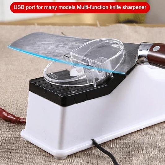 Electric Knife Sharpener – Fast, Double-Sided, Scissor Slot & Safety Non-Slip Base - Infinitygallery.store