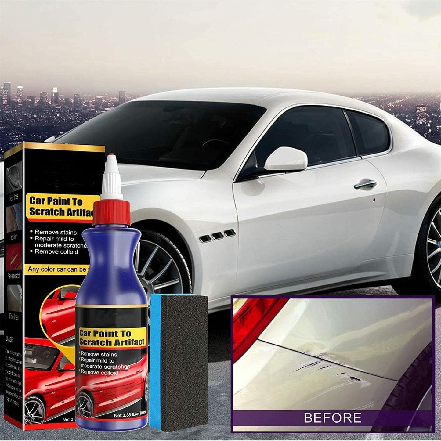 Car Scratch Remover Repair Kit – Paint Restorer & Scratch Eraser - Infinitygallery.store